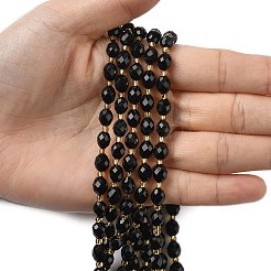 Natural Black Onyx Beads Strands&nbsp;G-F809-A23-01