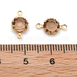 Eco-Friendly Brass Glass Connector Charms&nbsp;KK-H442-62G-04