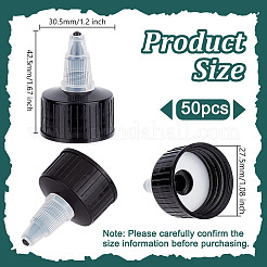 Plastic Twist Bottle Cap&nbsp;SRIB-WH0148-392