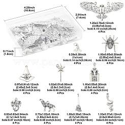 40Pcs 10 Styles Halloween Tibetan Style Alloy Pendants&nbsp;TIBE-FS0003-30