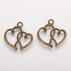 Valentines Gifts Idea for Her 2015 Tibetan Style Alloy Pendants&nbsp;X-TIBEP-21057-AB-NR