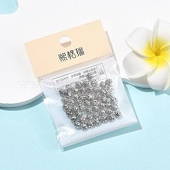 シェグレース真鍮スペーサービーズ  カドミウムフリー＆ニッケルフリー＆鉛フリー  ラウンド  中空  プラチナメッキ  5mm  穴：1.4mm&nbsp;XGRPCF431-184P