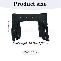 Frosted Faux Suede Tassel Waist Belts for Dress Jeans&nbsp;AJEW-WH20816-016A