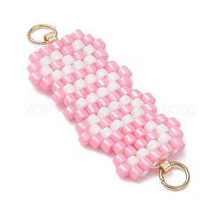 MIYUKI Delica Glass Seed Beaded Connector Charms&nbsp;PALLOY-MZ01025