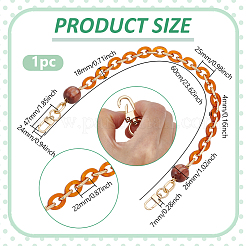 1Pc Resin Oval Link Purse Chains with Alloy Clasps&nbsp;FIND-PH0028-19A