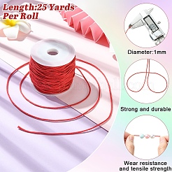 23mのワックスコットン糸コード  ジュエリー作りのためのマクラメ職人ストリング  プラスチックスプール付き  ライラック  1mm  約25.15ヤード（23m）/セット&nbsp;YC-YW0001-09D