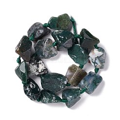 天然石インディアン瑪瑙ビーズ連売り  ナゲット  16~36.8x13~28.5x8~21mm  穴：2~3.8mm  約13個/連  16.26~17.52''（41.3~44.5センチメートル）&nbsp;G-B024-04