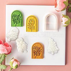 4Pcs 4 Styles Mother's Day Plastic Clay Pressed Molds Set&nbsp;CELT-YW0001-01
