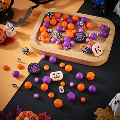 72Pcs 10 Styles Silicone Focal Beads&nbsp;SIL-TA0003-23