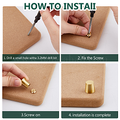 4 Sets Brass Furniture Pads&nbsp;FIND-FH0016-58C