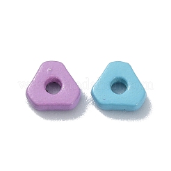 塗装合金ビーズをスプレー  三角形  ミックスカラー  4.5x5x1.5mm  穴：1.4mm&nbsp;PALLOY-Q445-11