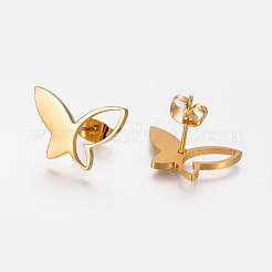 304 Stainless Steel Ear Studs&nbsp;EJEW-I233-01G