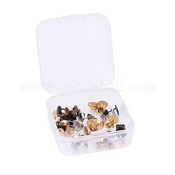 24Pcs 4 Colors Stainless Steel Stud Earring Findings&nbsp;STAS-ZZ0001-01C