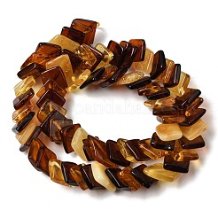 天然琥珀ビーズ連売り  菱形  11~17x8~16x2~4mm  穴：0.9mm  約60~61個/連  15.35''（39センチメートル）&nbsp;G-K376-C04-01