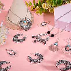 24Pcs 2 Styles Tibetan Style Zinc Alloy Pendants&nbsp;FIND-DR0001-47