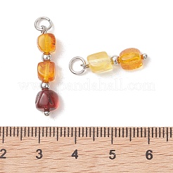 3Pcs 3 Styles Natural Amber Pendants&nbsp;PALLOY-JF05367
