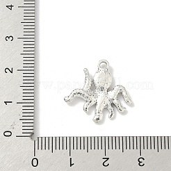 海洋生物のチベット風合金ペンダント  カドミウムフリー＆鉛フリー  アンティークシルバー  タコ  19x20x2.5mm  穴：1.6mm  952個/ 1000g&nbsp;FIND-B050-33AS-07