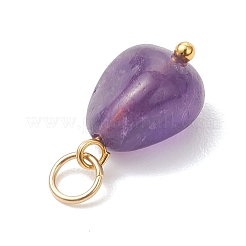 Natural Green Aventurine & Amethyst & Apatite & Rose Quartz & Tiger Eye Tumbled Stone Pendants&nbsp;PALLOY-JF04995