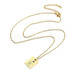 Birthday Flower 304 Stainless Steel Pendant Nacklaces For Women&nbsp;STAS-S124-03G-09