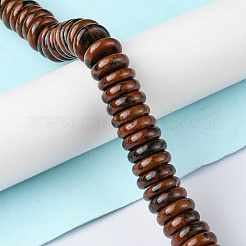 天然石マホガニーオブシディアンビーズ連売り  ディスク  12x3.5~4mm  穴：1.4mm  約51個/連  7.48~8.19インチ（19~20.8cm）&nbsp;G-F743-06K