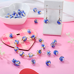 30Pcs Handmade Gold Sand Lampwork Beads&nbsp;LAMP-TA0002-37B