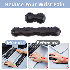 2Pcs 2 Styles Silicone Keyboard Wrist Rest&nbsp;AJEW-FH0007-62A