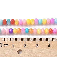 天然淡水シェルビーズ連売り  ロネデル  染め  ミックスカラー  5x3mm  穴：0.8mm  約121個/連  15インチ（38.1cm）&nbsp;X-SSHEL-C013-08B