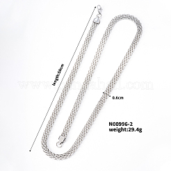 6mm 304 Stainless Steel Mesh Chain Necklaces&nbsp;HJ0053-2
