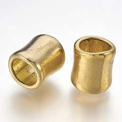 チベット風合金ビーズ  カドミウムフリー＆ニッケルフリー＆鉛フリー  tubbish  アンティーク黄金  14.5x12mm  穴：8.5mm&nbsp;GLF10986Y-NF