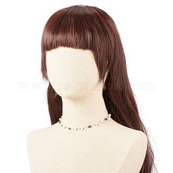 天然石とパールのビーズネックレス  女性のための金メッキステンレススチールジュエリー  15.98~16.14インチ（40.6~41cm）&nbsp;NJEW-JN03894