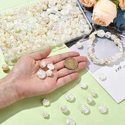 200 個 4 スタイル ABS プラスチック模造パールビーズ  花  花  12~17x11~14mm  穴：1.5~2.5mm  50個/スタイル&nbsp;OACR-CJ0001-71