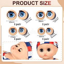 4 Pairs 4 Styles Plastic Doll Eyes&nbsp;FIND-PH0028-38