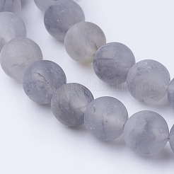 Natural Cloudy Quartz Bead Strands&nbsp;G-G735-81-8mm