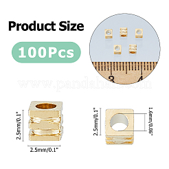 100Pcs Brass Beads&nbsp;KK-FI0001-03B