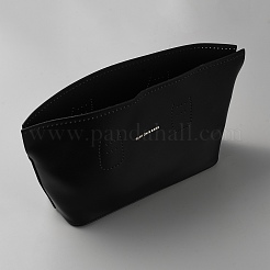 DIY PU レザー女性用クロスボディバッグ作成キットを縫う  pu レザー生地を含む  留め金  ツール  ブラック&nbsp;DIY-WH0488-93
