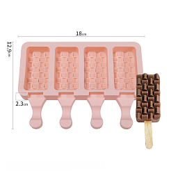 Food Grade DIY Rectangle Ice-cream Silicone Molds&nbsp;DIY-D062-05C