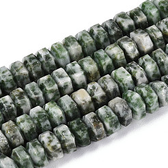 Natural Green Spot Jasper Beads Strands&nbsp;G-N357-14A-08