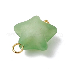 オペークアクリルパーツ  真鍮のパーツと  スター  ミックスカラー  22~23x19~20x11~12mm  穴：3~4mm&nbsp;PALLOY-JF03993