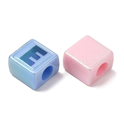UV Plating Opaque Acrylic European Beads&nbsp;AC-CBA113D-01