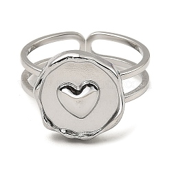 Non-Tarnish 304 Stainless Steel Open Cuff Rings&nbsp;RJEW-Z018-27P