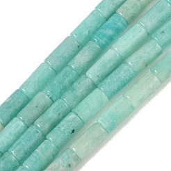 天然石アマゾナイトビーズ連売り  コラム  8x4mm  穴：1mm  約49個/連  15.35''（39センチメートル）&nbsp;G-B091-A22-01