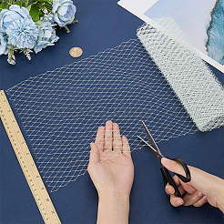 ポリエステルメッシュ生地  クラフト用品  ホワイト  2000x250x0.3mm&nbsp;AJEW-WH0816-121B