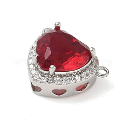 Brass Pave Cubic Zirconia Pendants&nbsp;KK-CBA74BF-01P