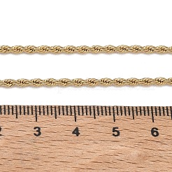 10mm 304ステンレススチール製ロープチェーンネックレス 2個  イオンプレーティング（ip）  ゴールドカラー  16.73インチ（42.5cm）&nbsp;NJEW-G203-08G