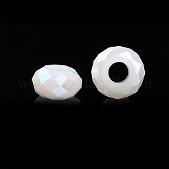 Imitation Jade Glass European Beads&nbsp;GPDL-N005-B14mm-A01