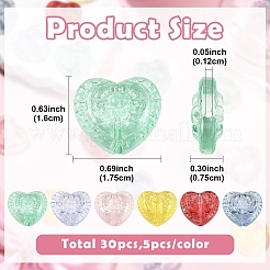 30Pcs 6 Colors Glass Beads&nbsp;GLAA-YW0005-82