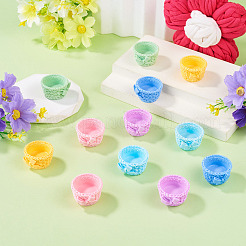 12Pcs 6 Colors Resin Basket Mini Model&nbsp;AJEW-TA0005-85