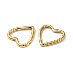 304ステンレススチールリンクリング  ハート  18KGP本金メッキ  12x12x1mm  内径：8x9mm&nbsp;STAS-Q252-30G