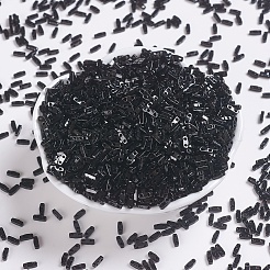 MIYUKIクォーターティラビーズ  日本製シードビーズ  2穴  （qtl401)黒  5x1.2x1.9mm  穴：0.7mm  約24000個/500g&nbsp;SEED-MY05-QTL401
