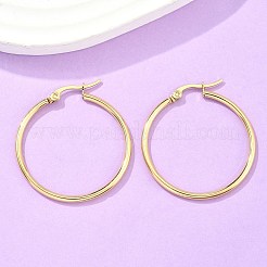 Ion Plating(IP) 304 Stainless Steel Hoop Earrings&nbsp;EJEW-N0016-11G-E